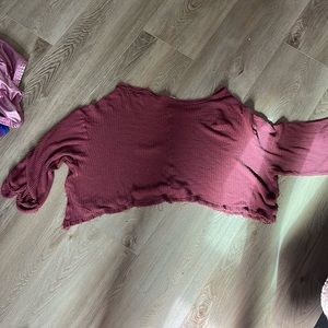 burgundy pink sweater, comfy, cute